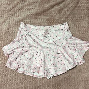 NWOT Pink Floral Patterned Skort Skirt Built In Shorts